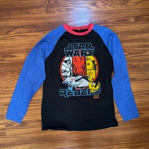 NWOT Star Wars Rebels Raglan Long Sleeve Graphic T-Shirt